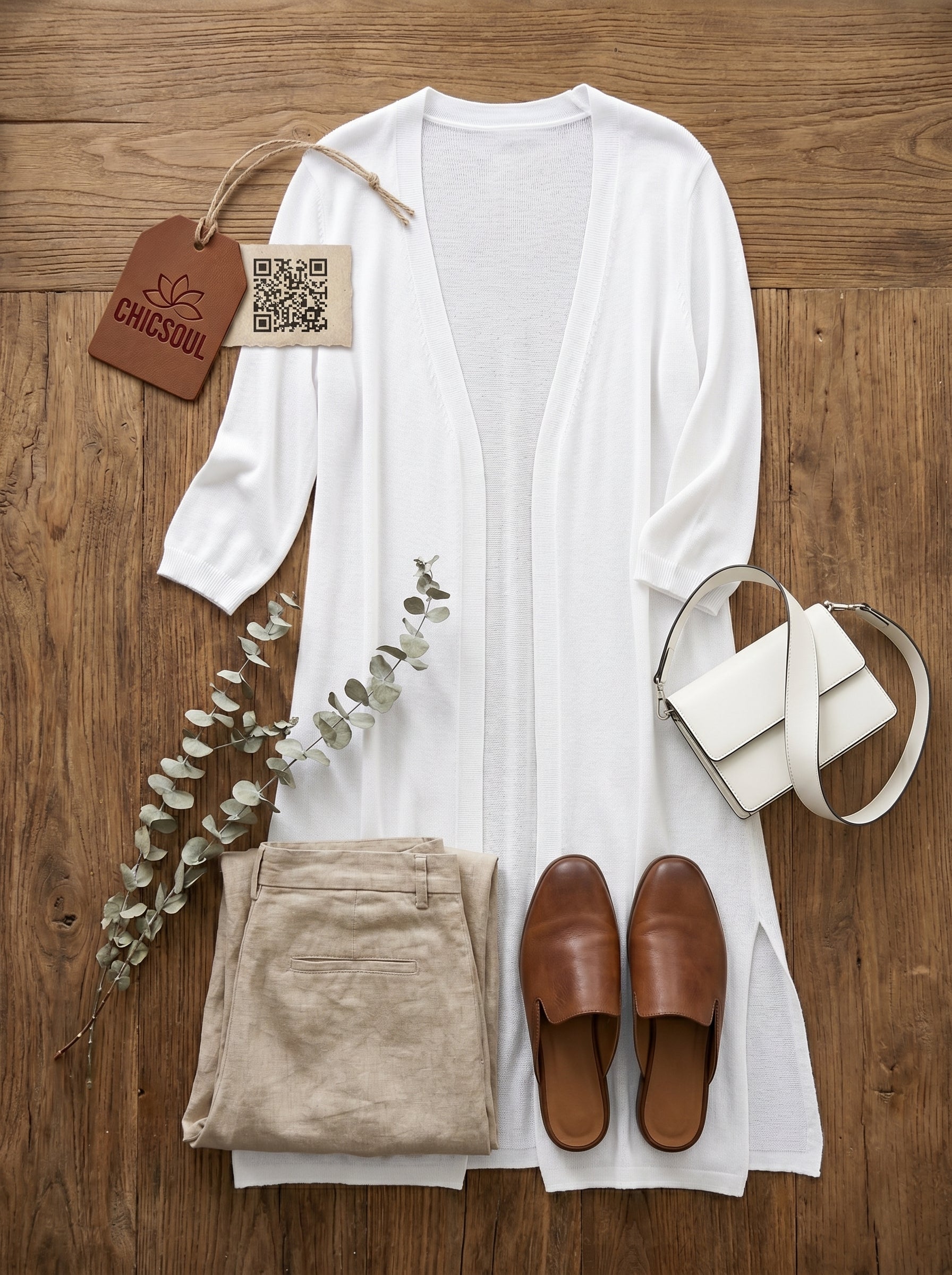 Cardigan Longo Feminino Leve