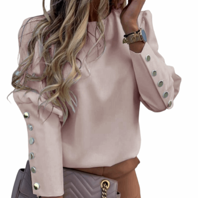 Blusa Feminina Manga Longa com Botões ChicSoul