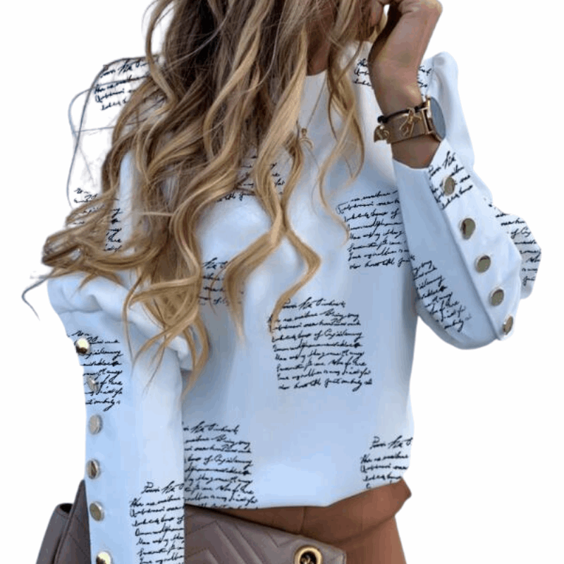 Blusa Feminina Manga Longa com Botões ChicSoul