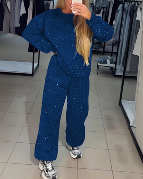 Conjunto Feminino de Moletom Comfy com Brilho