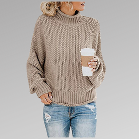Suéter Feminino Oversized de Inverno em Tricô