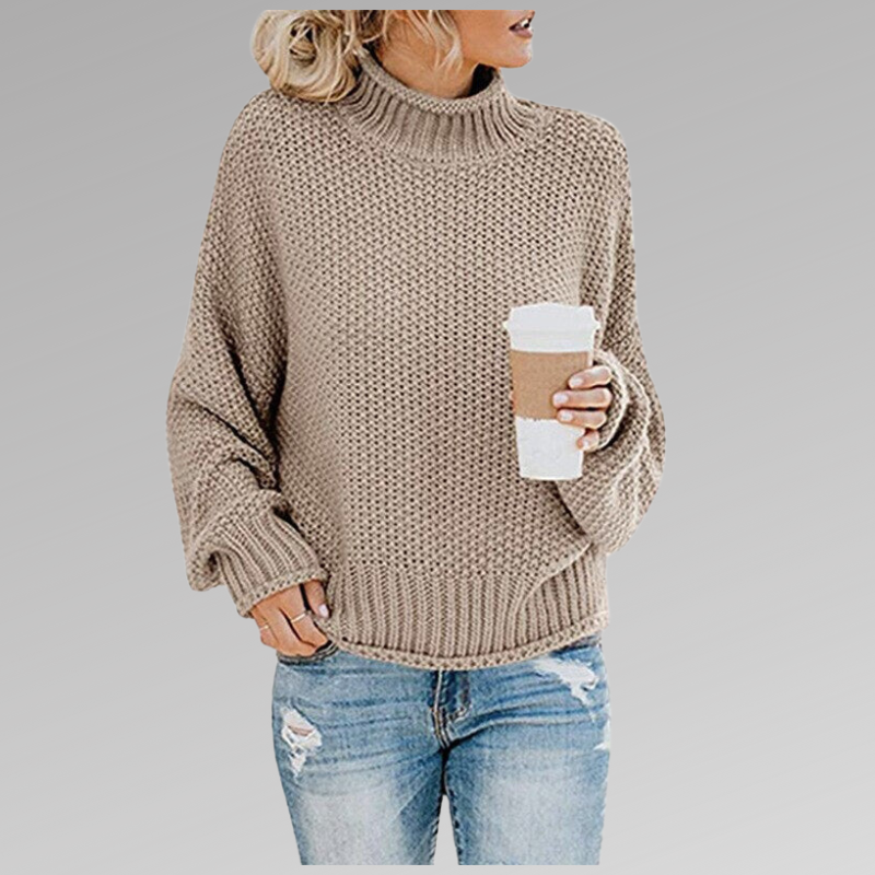 Suéter Feminino Oversized de Inverno em Tricô