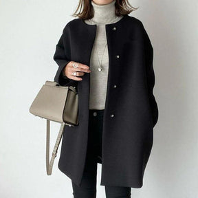 Casaco Feminino Elegante de Inverno com Caimento Solto