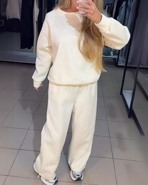 Conjunto Feminino de Moletom Comfy com Brilho