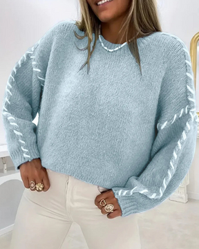 Blusa Feminina de Tricô com Acabamento Artesanal Tatiane