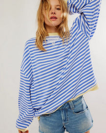 Blusa Listrada Oversized Rebeca