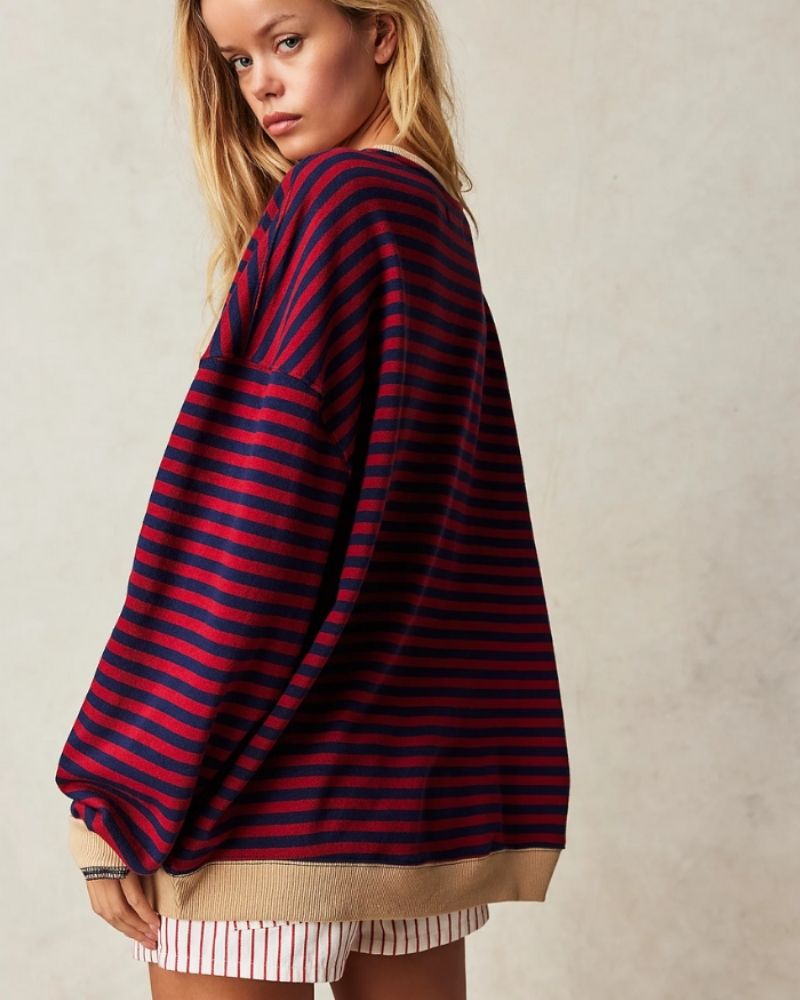 Blusa Listrada Oversized Rebeca