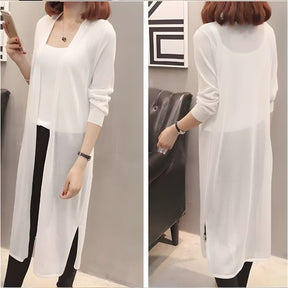 Cardigan Longo Feminino Leve