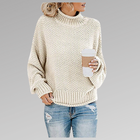 Suéter Feminino Oversized de Inverno em Tricô