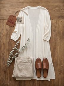 Cardigan Longo Feminino Leve