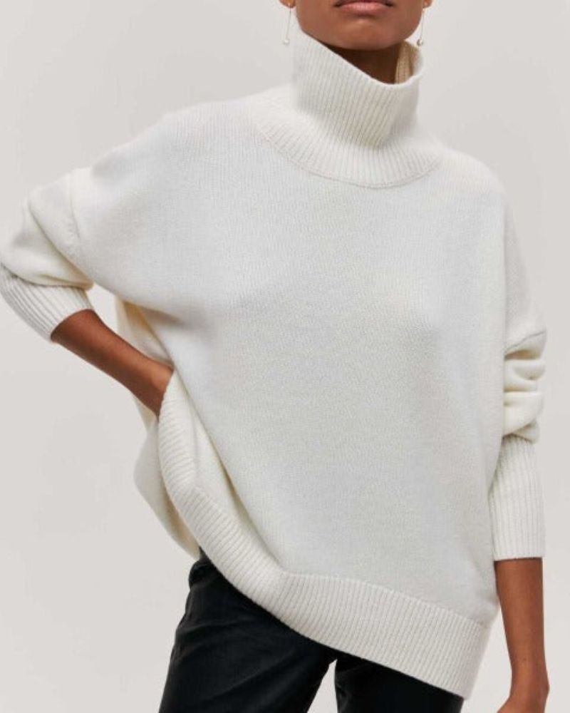 Blusa Feminina Oversized com Gola Alta Sabrina
