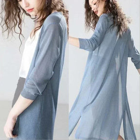 Cardigan Longo Feminino Leve