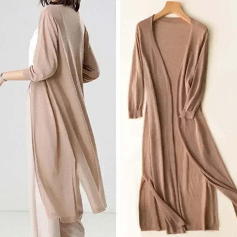 Cardigan Longo Feminino Leve
