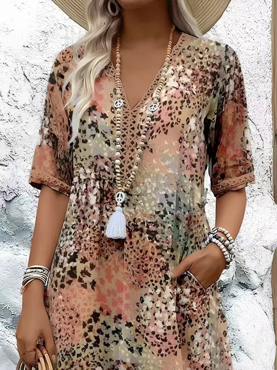 Vestido Boho Floral Confort – Elegância e Liberdade em Cada Movimento