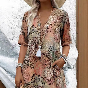 Vestido Boho Floral Confort – Elegância e Liberdade em Cada Movimento
