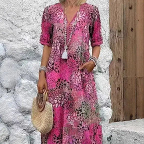 Vestido Boho Floral Confort – Elegância e Liberdade em Cada Movimento