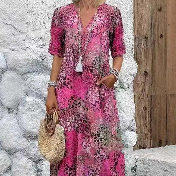 Vestido Boho Floral Confort – Elegância e Liberdade em Cada Movimento
