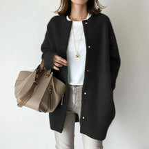 Casaco Feminino Elegante de Inverno com Caimento Solto