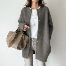 Casaco Feminino Elegante de Inverno com Caimento Solto