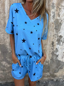 Conjunto Confortável com Estampa de Estrela