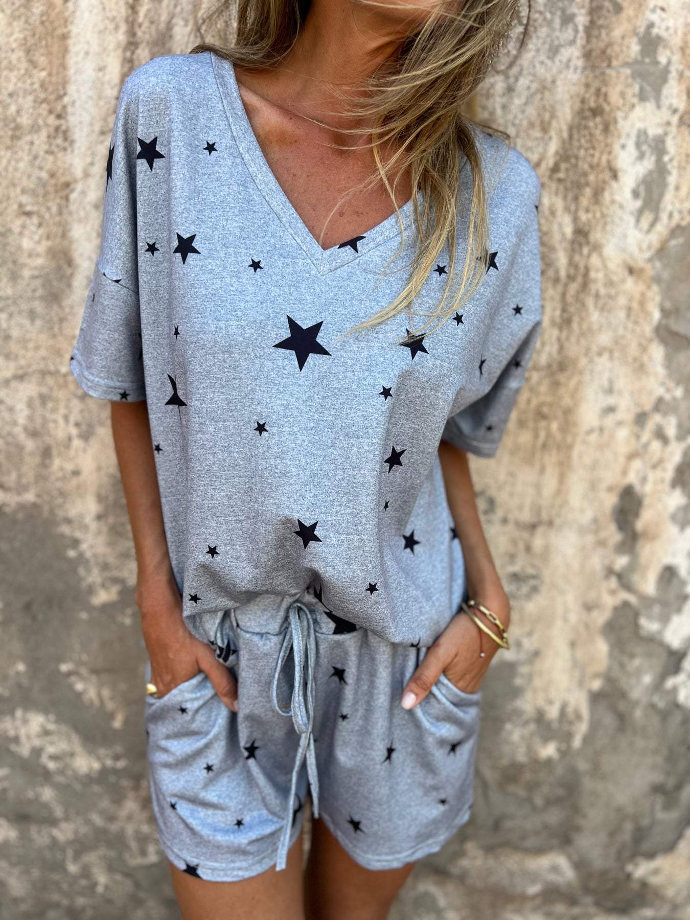 Conjunto Confortável com Estampa de Estrela