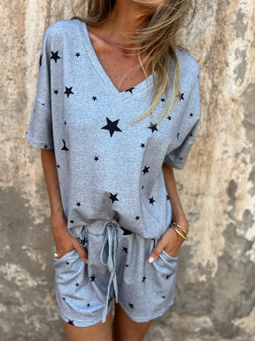 Conjunto Confortável com Estampa de Estrela
