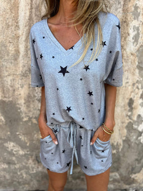 Conjunto Confortável com Estampa de Estrela