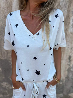 Conjunto Confortável com Estampa de Estrela