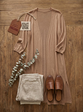 Cardigan Longo Feminino Leve