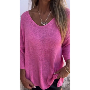 Blusa Confortável de Malha com Gola Redonda