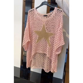 Blusa de Malha com Estrelas